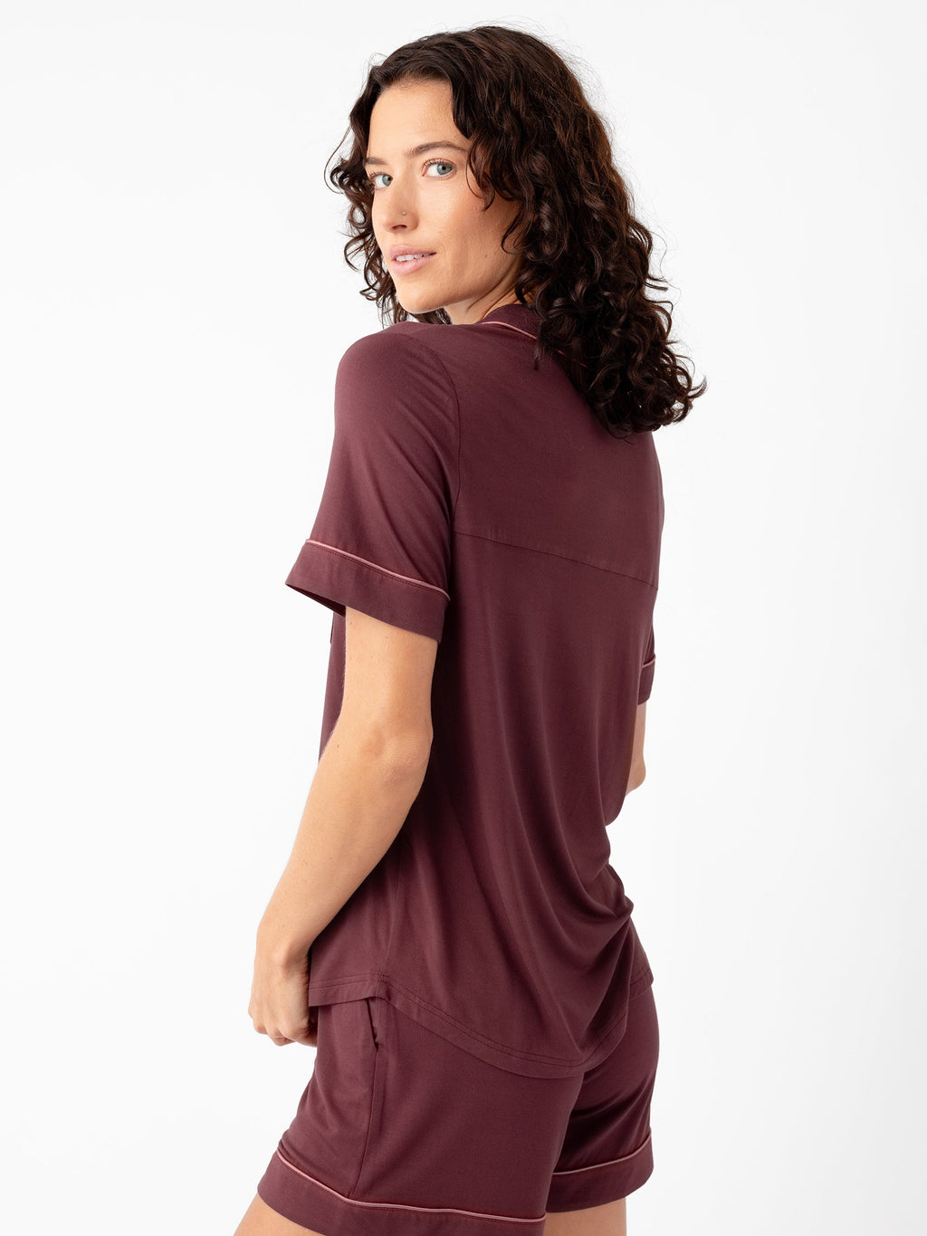 Women's Bamboo Stretch-Knit Short Sleeve Pajama Top