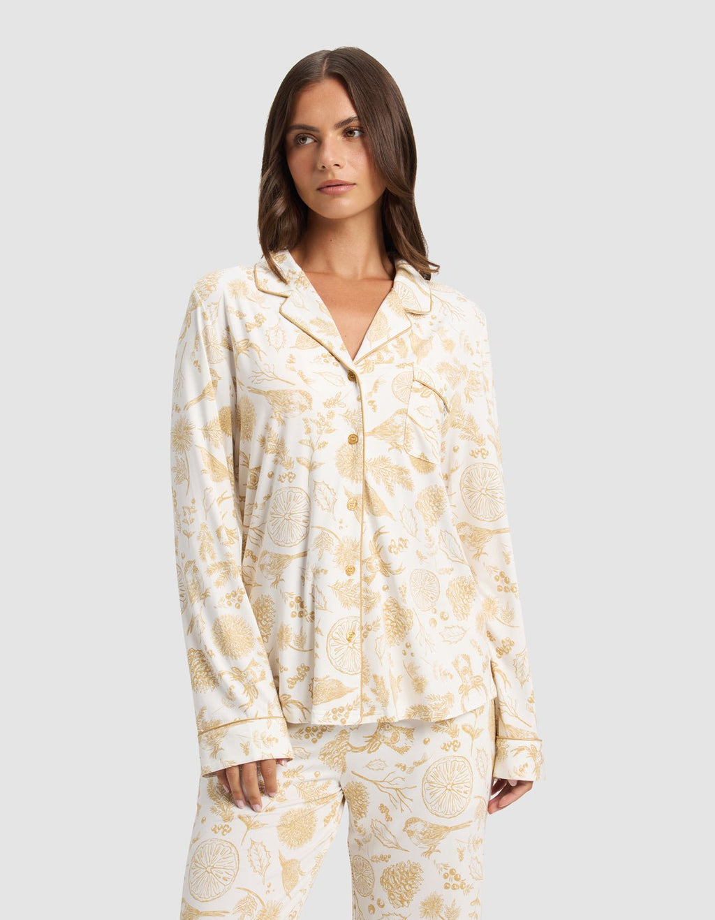 Women's Bamboo Stretch-Knit Long Sleeve Pajama Set