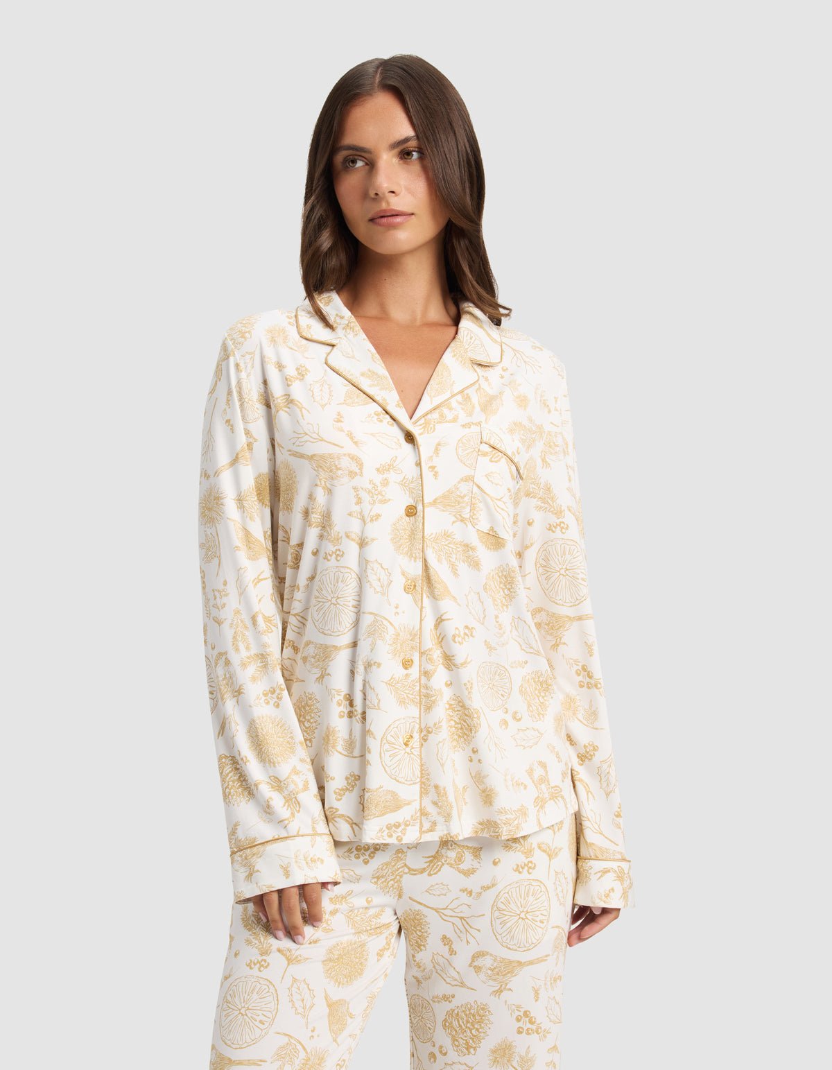 Women's Bamboo Stretch-Knit Long Sleeve Pajama Set
