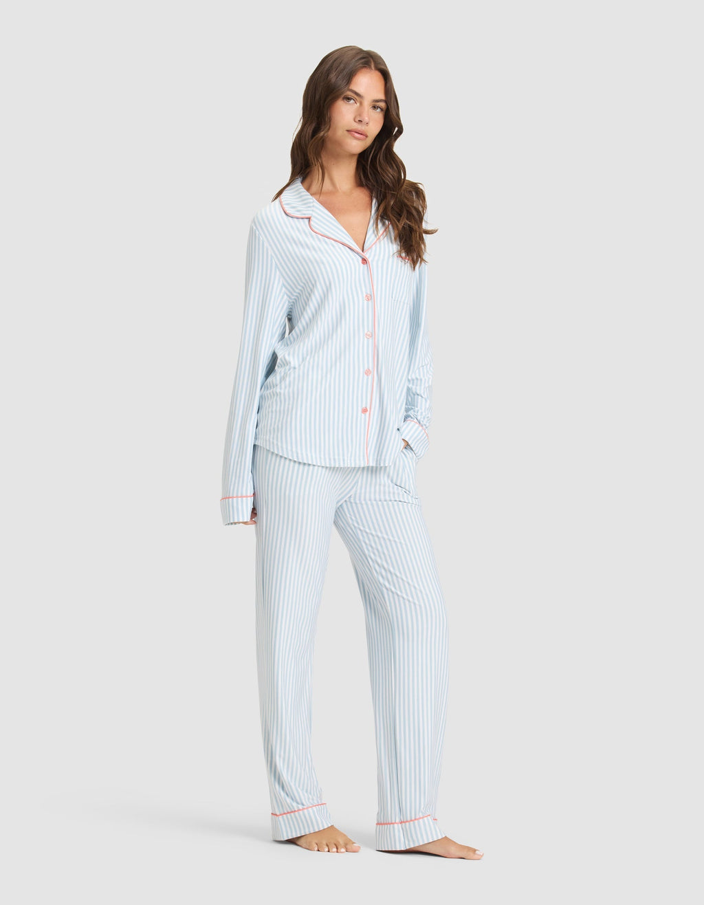 Women's Bamboo Stretch-Knit Long Sleeve Pajama Top