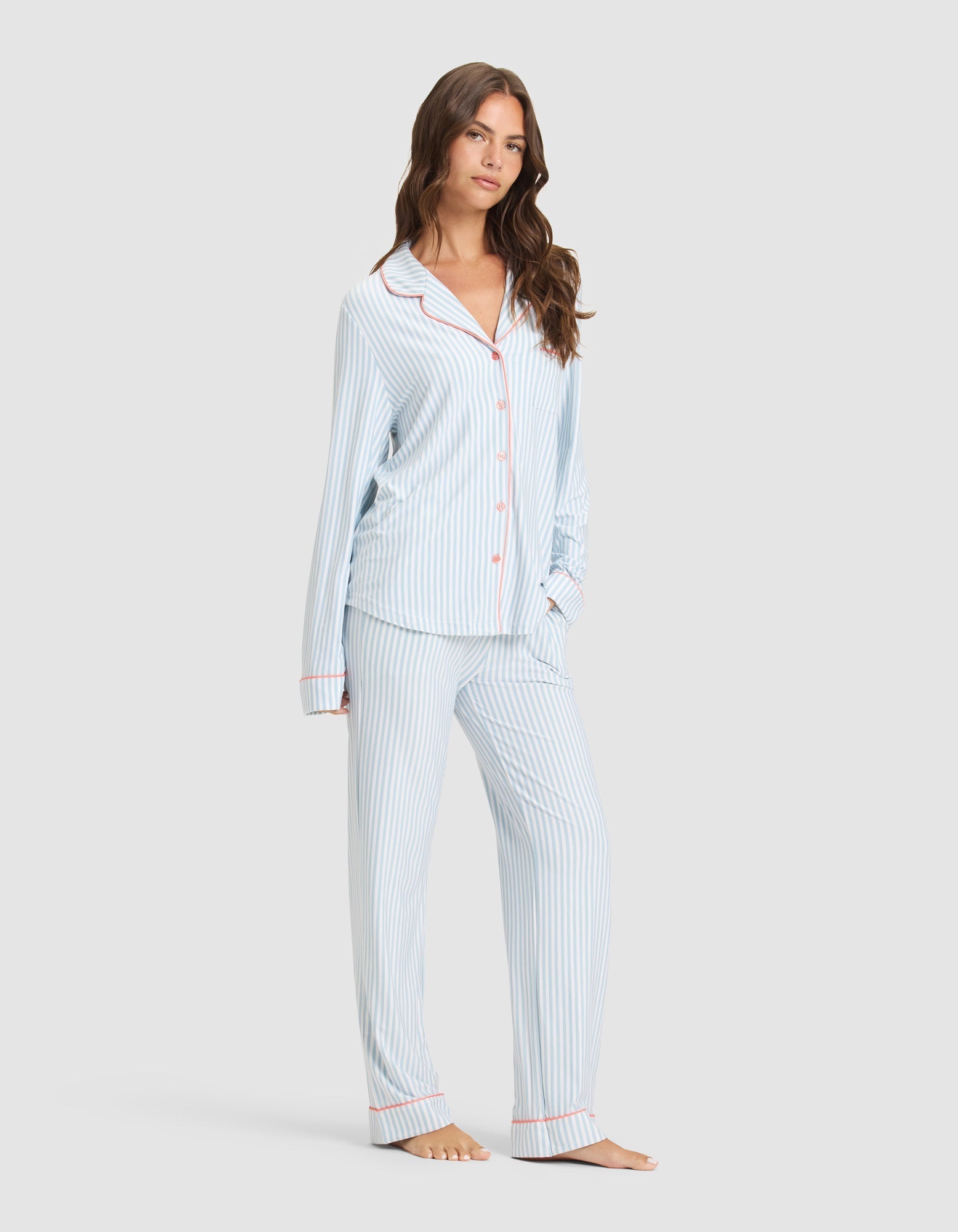 Women's Bamboo Stretch-Knit Long Sleeve Pajama Top
