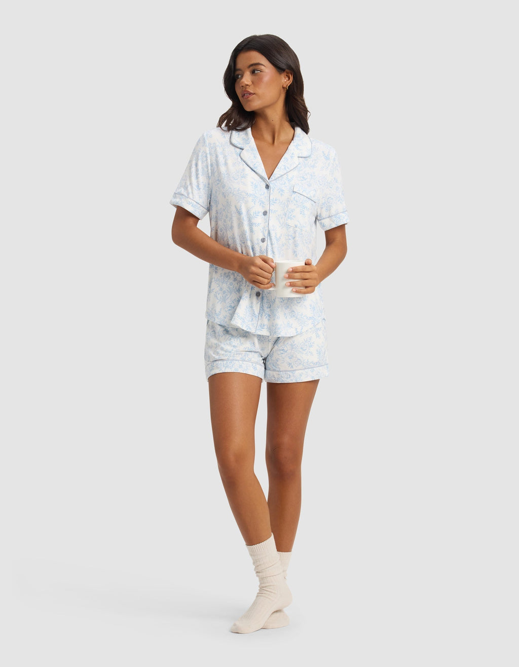 Women's Bamboo Stretch-Knit Short Sleeve Pajama Top
