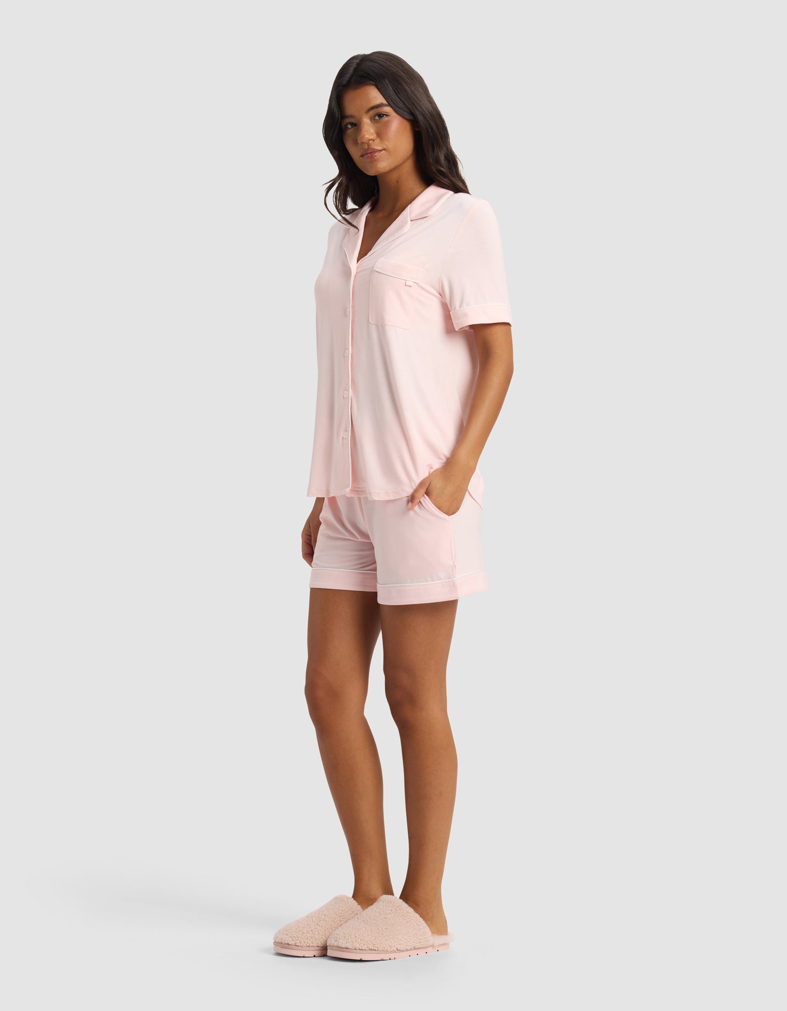 Women's Bamboo Stretch-Knit Short Sleeve Pajama Set