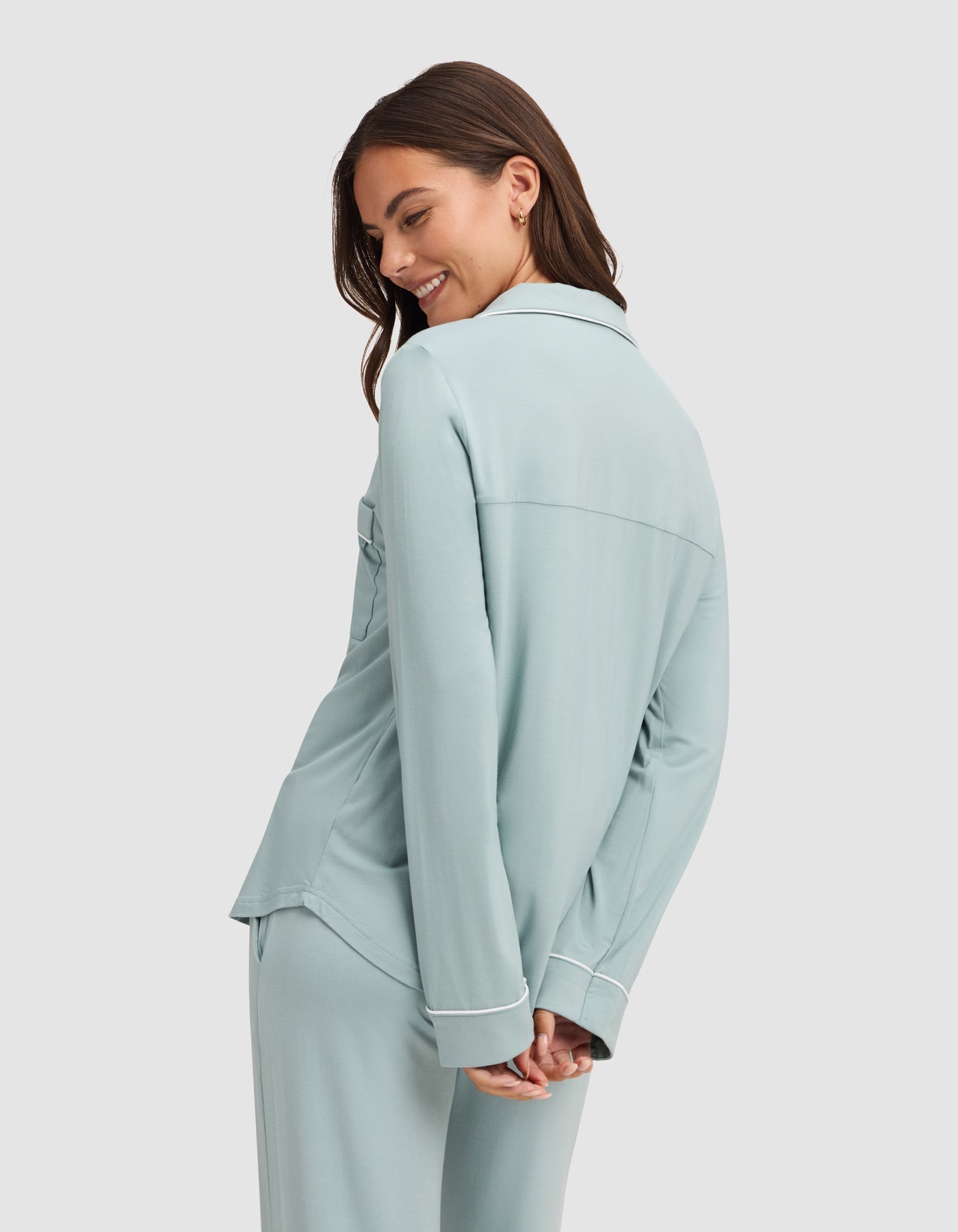 Women's Bamboo Stretch-Knit Long Sleeve Pajama Top