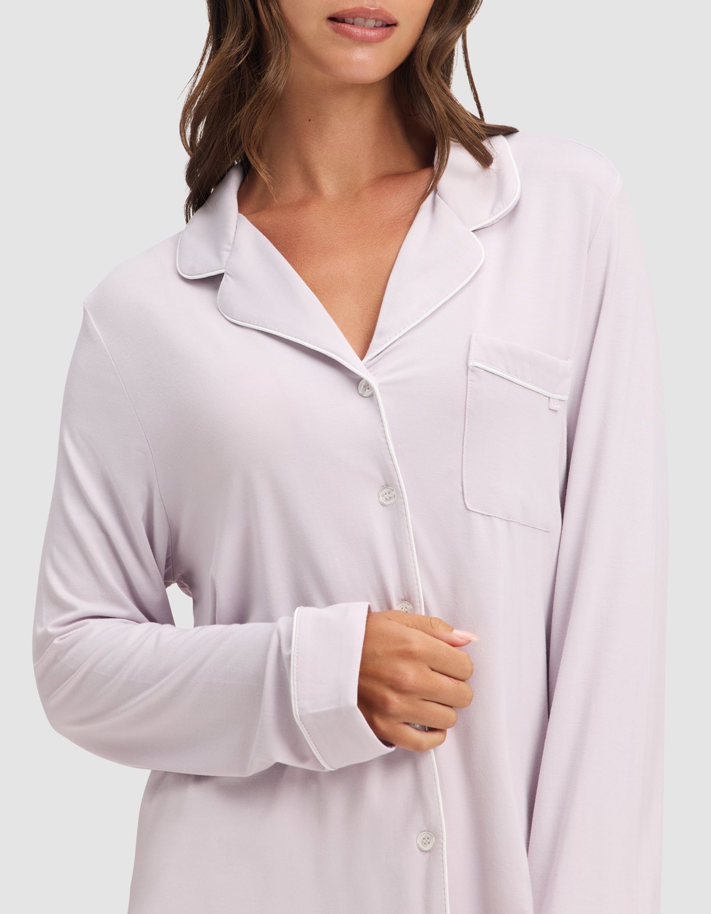 Women's Bamboo Stretch-Knit Long Sleeve Pajama Top