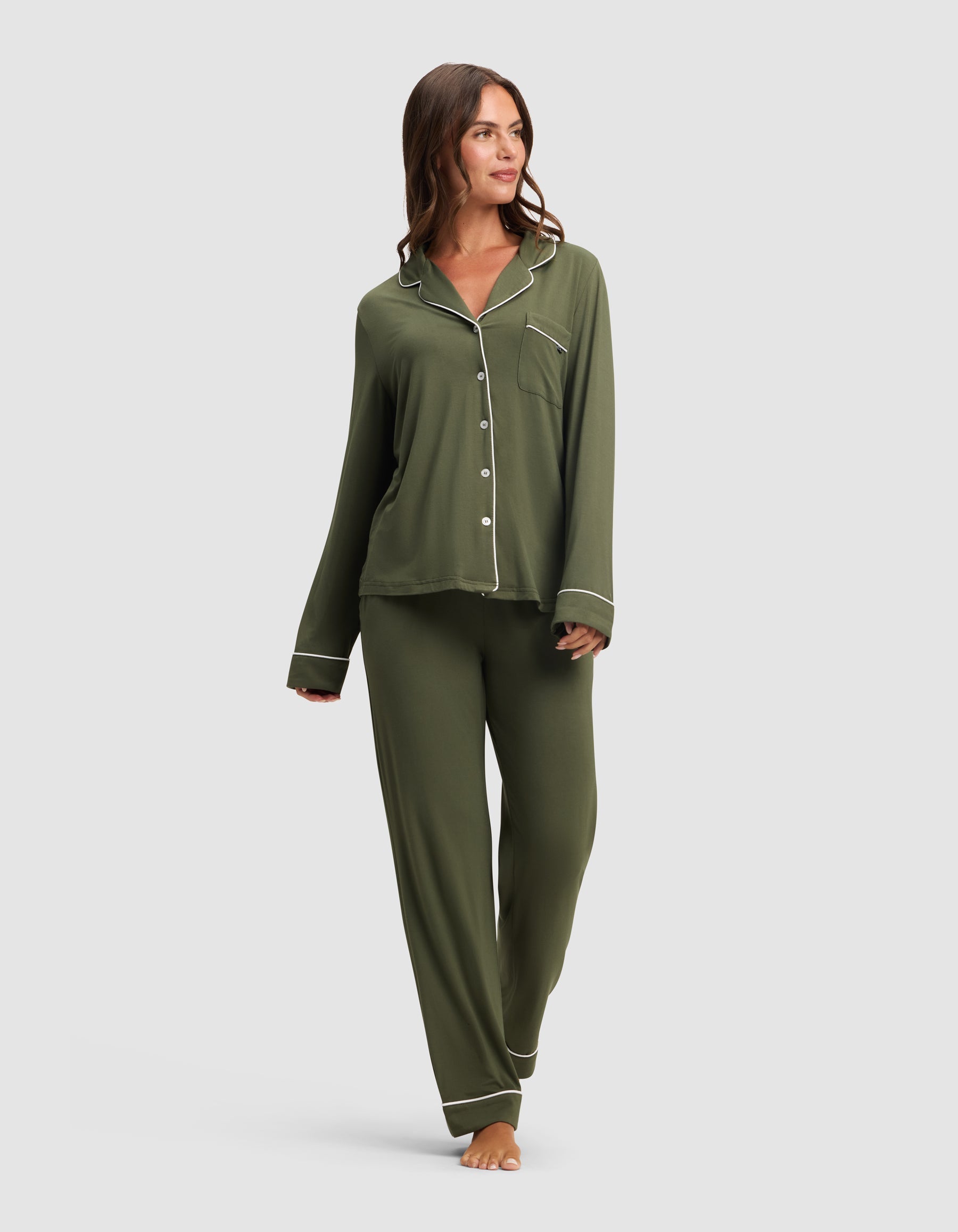 Women's Bamboo Stretch-Knit Long Sleeve Pajama Top