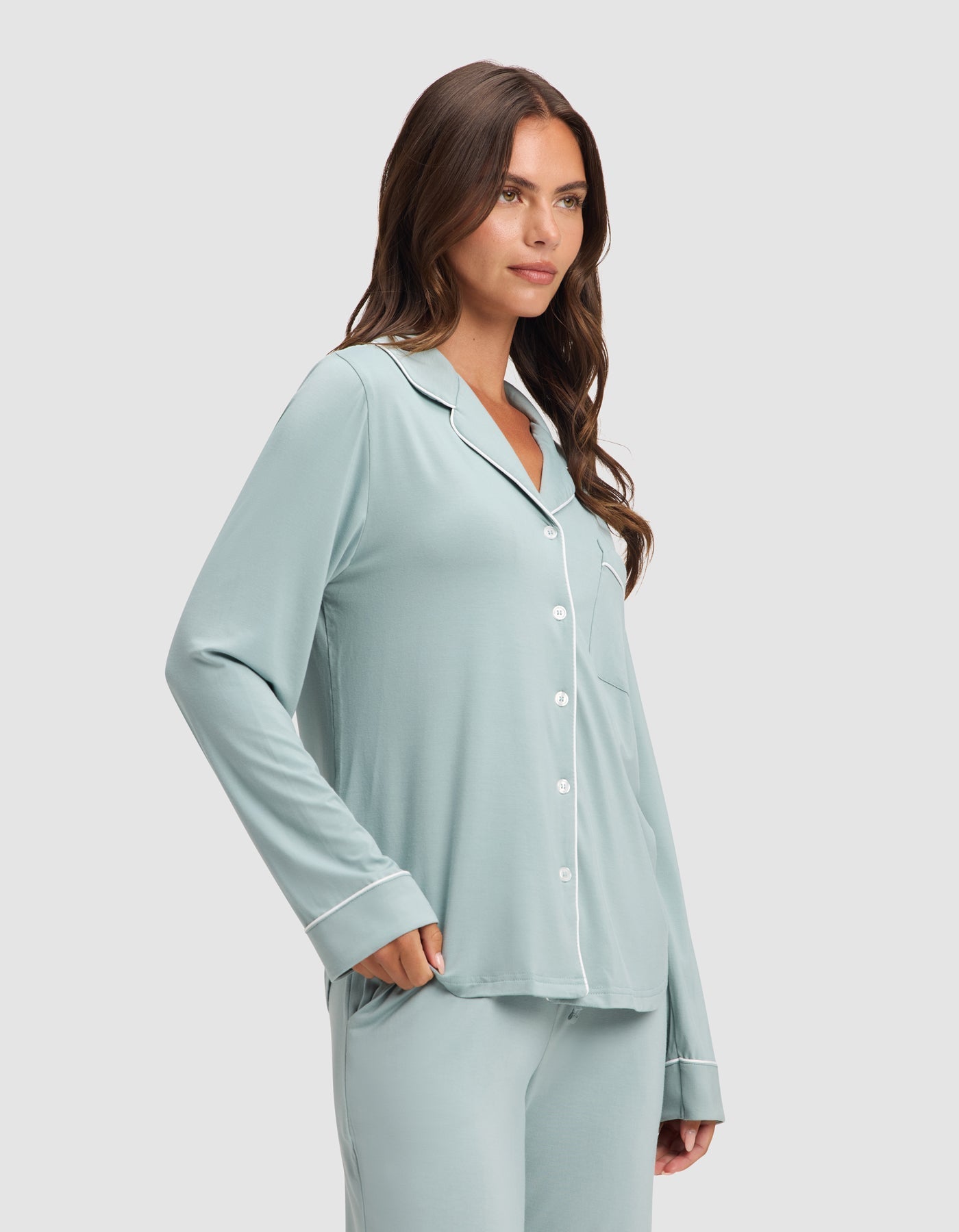 Women's Bamboo Stretch-Knit Long Sleeve Pajama Set