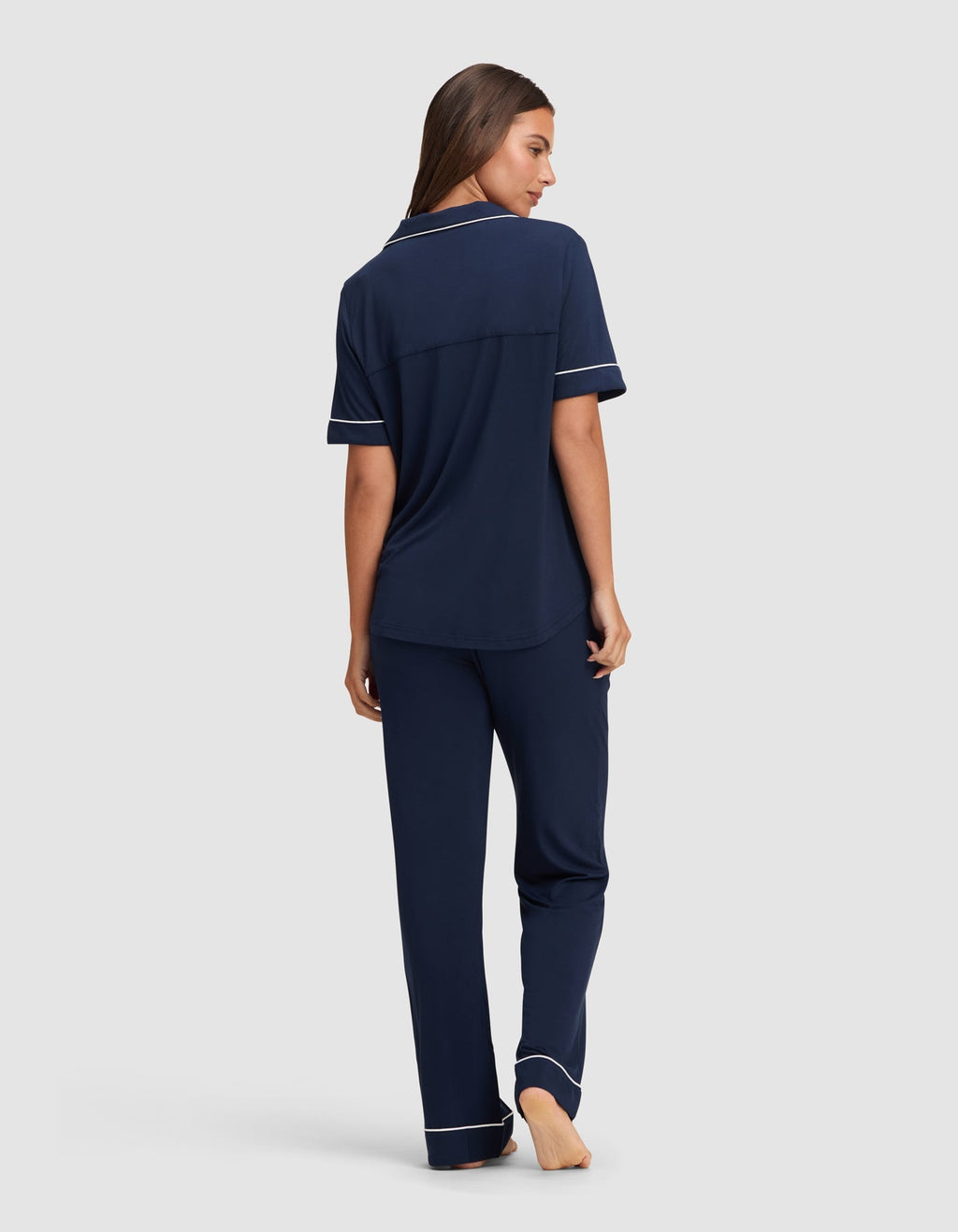 Women's Bamboo Stretch-Knit Short Sleeve & Pant Pajama Set