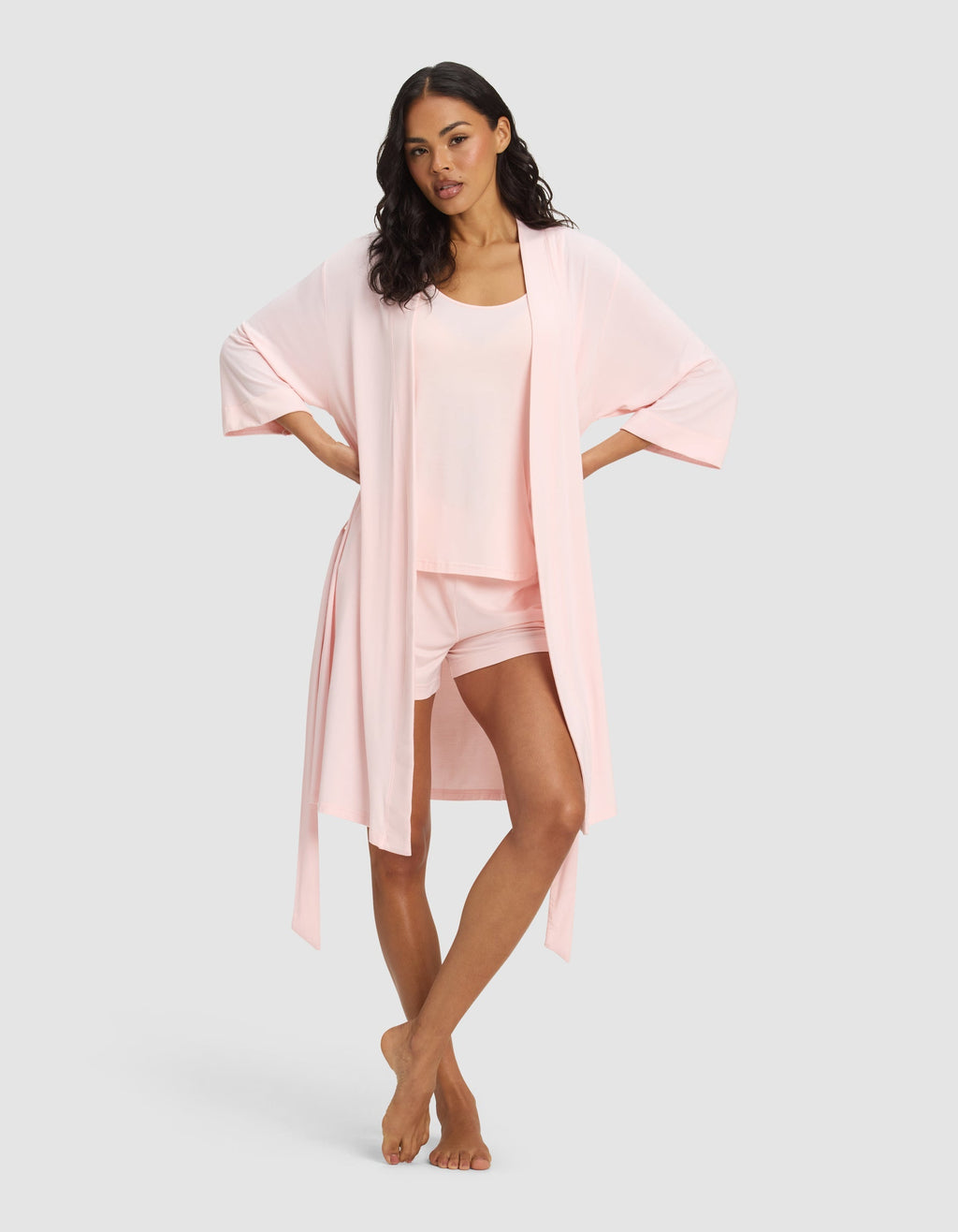 Women's Bamboo Stretch-Knit Kimono Robe